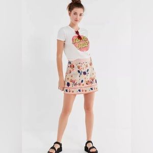 Urban Outfitters floral embroidered mini skirt